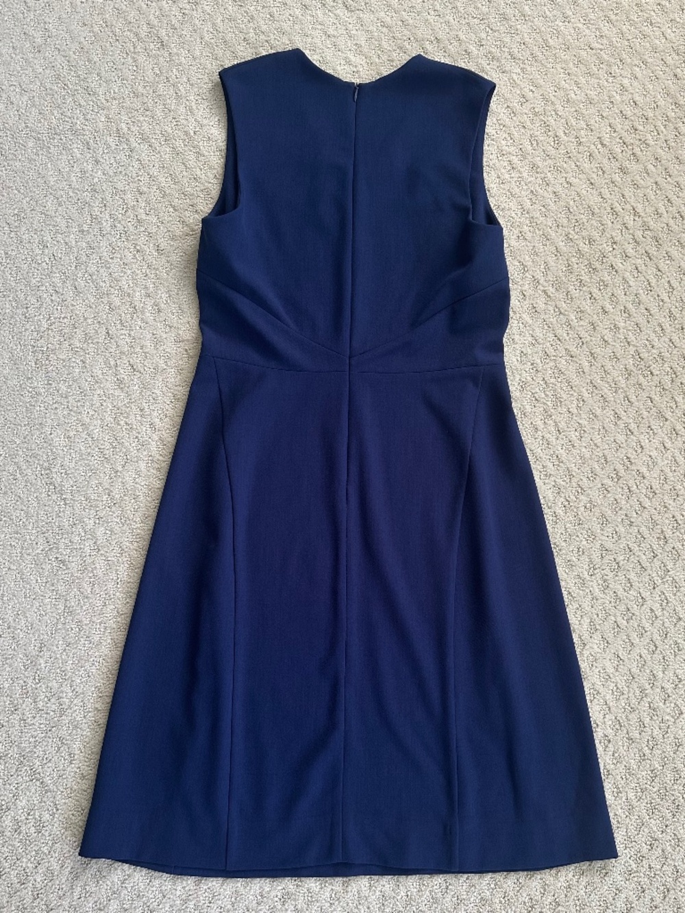MM Lafleur Annie A-Line Sheath Dress Navy 10 Career Office Minimalist Classic - Picture 8 of 13